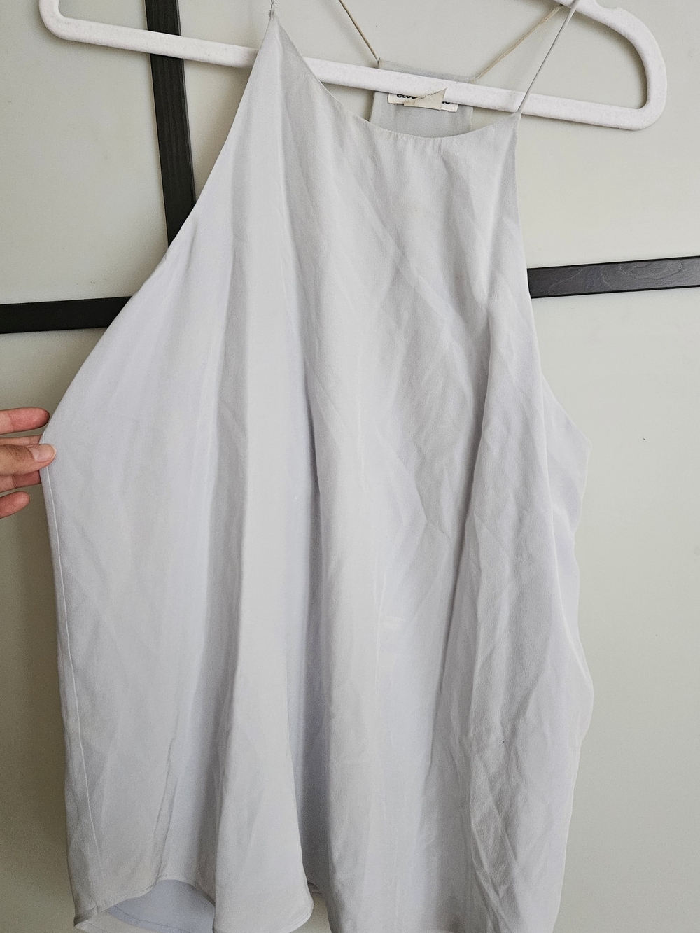 Club Monaco Light Gray Sleeveless Halter Neck Top